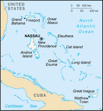 [Country map of Bahamas, The]