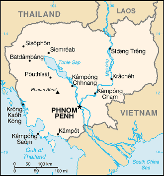 [Country map of Cambodia]