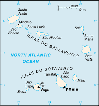 [Country map of Cape Verde]