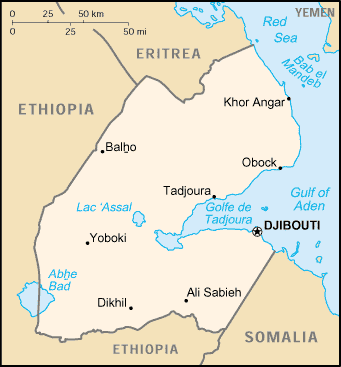 [Country map of Djibouti]