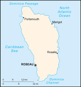 [Country map of Dominica]