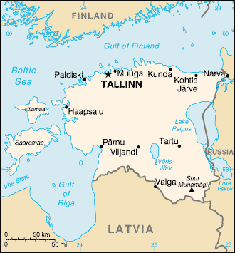 [Country map of Estonia]