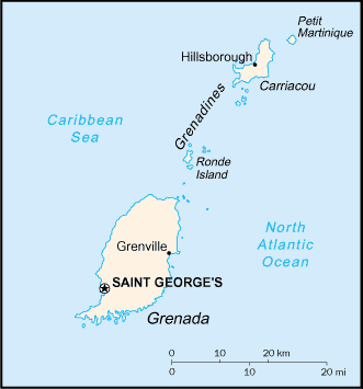 [Country map of Grenada]