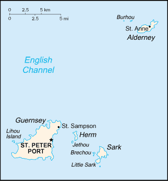 [Country map of Guernsey]