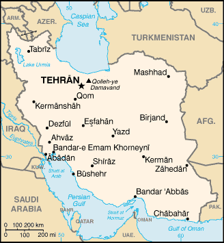 [Country map of Iran]