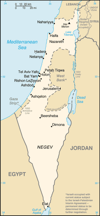 [Country map of Israel]