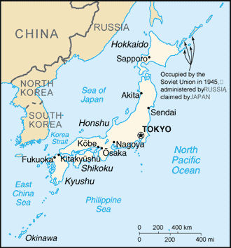 [Country map of Japan]