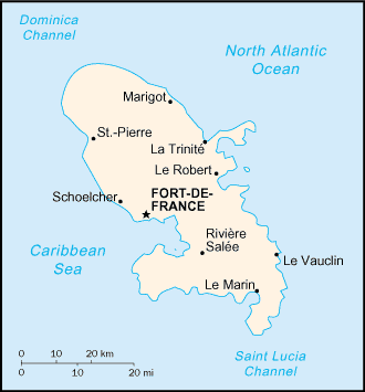 [Country map of Martinique]