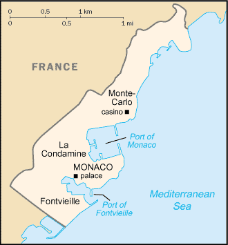 [Country map of Monaco]