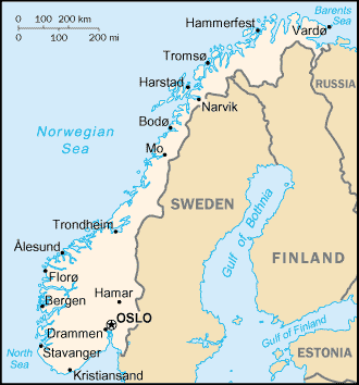 [Country map of Norway]