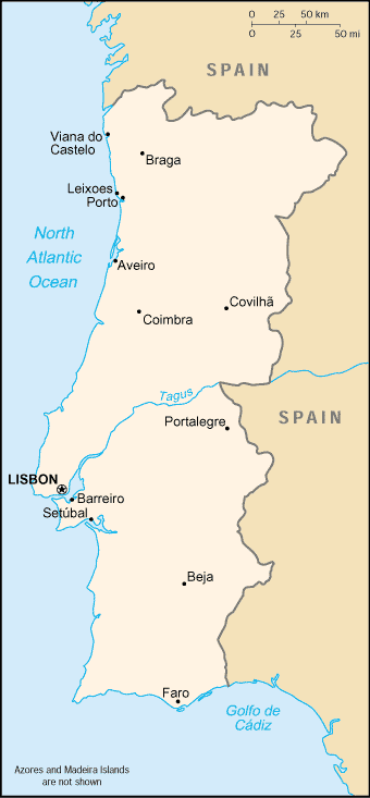 [Country map of Portugal]