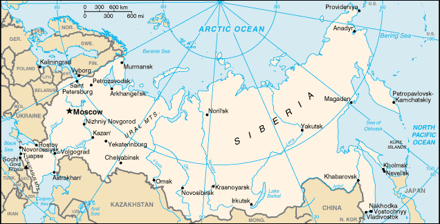 [Country map of Russia]