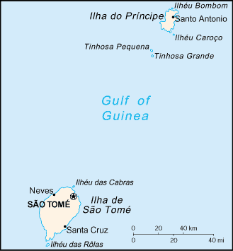 [Country map of Sao Tome and Principe]