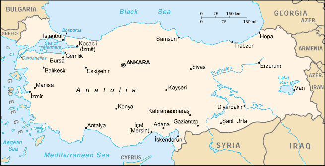 [Country map of Turkey]