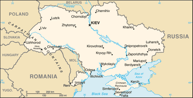 [Country map of Ukraine]