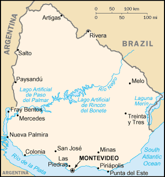 [Country map of Uruguay]