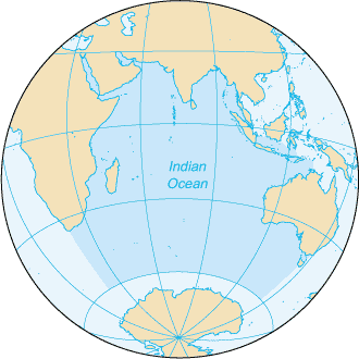 [Country map of Indian Ocean]